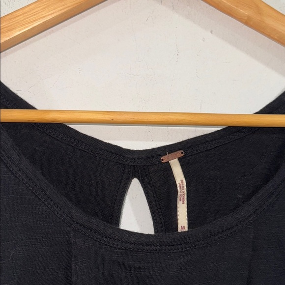 Free people shirt flowy tank top embroidery cutout medium boho hippie - Picture 5 of 6